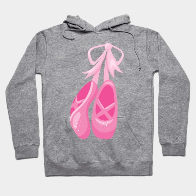 Ballet Shoes, Ballet Slippers, Ballet Dance, Pink Hoodie by Jelena Dunčević